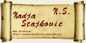 Nadja Stajković vizit kartica